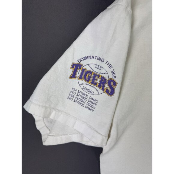 Vintage 1996 1997 LSU Tigers Baseball Back 2 Back Champions Louisiana State Rare - Picture 13 of 16